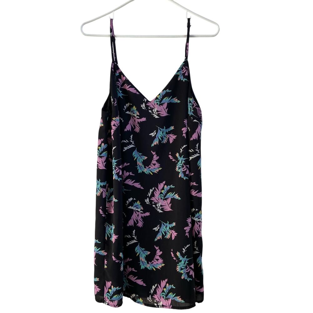 Black Printed Slip Dress Tank Dress Women's Medium